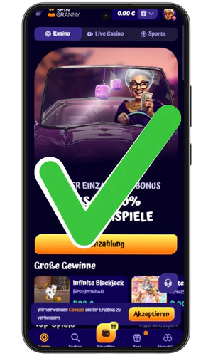 Erfolgreich registriert SpinGranny