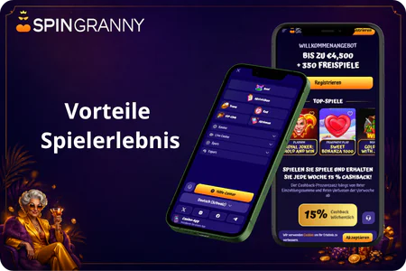 Vorteile  Spielerlebnis SpinGranny
